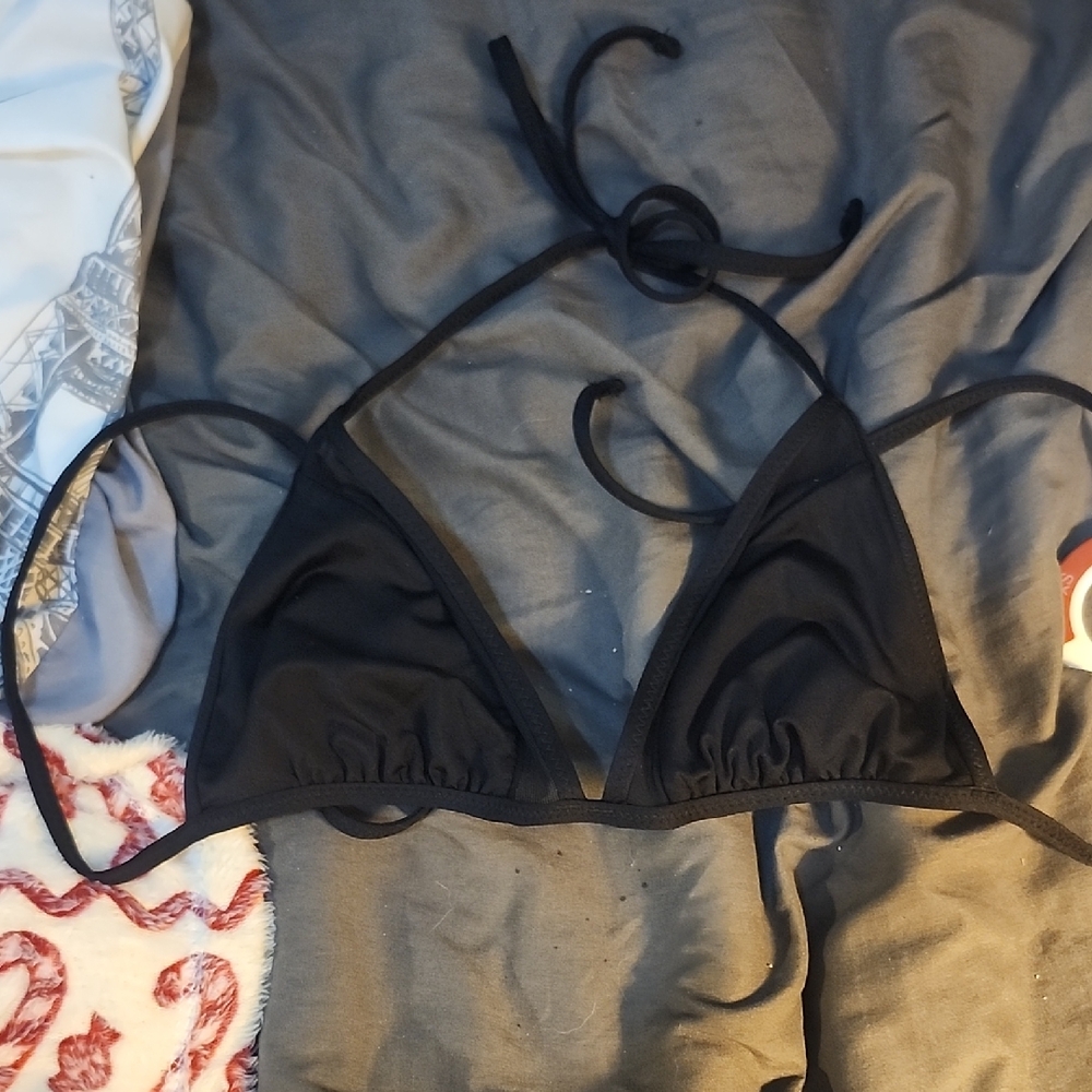 Black Triangle Bikini Top